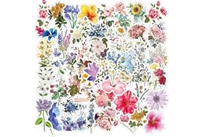 SUN AWESOME 50 Impermeable pvc stickers pegatinas Para vasos de agua, maletas, computadoras, patinetes, etc. flor