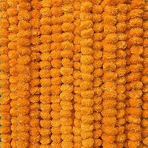 Ringelblumen-Girlande 1,5m - Künstliche Blumen Girlande Für Diwali & Hochzeiten