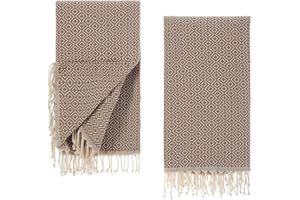 Tuiste Ręcznik do sauny, piaskowy, beżowy, 2 sztuki, kilt do sauny, dla kobiet i mężczyzn, ręcznik plażowy, ręcznik do sauny, koc piknikowy, ręcznik hammam % 100 bawełna, ręcznik plażowy, ręcznik plażowy XXL, ręcznik kąpielowy 100 x 180 cm