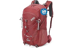 Terra Peak® Mochila de Senderismo 30L para hombre y mujer (FLEX 30 MEDIO) - Mochila de montaña, trekking y viaje para exteriores, ergonómica e impermeable, con ventilación trasera (transpirable)