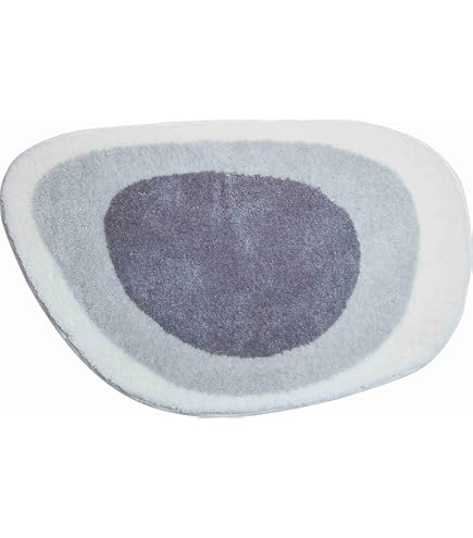 Tappeto Bagno Foglia Morbido Antiscivolo 50x110cm - Shaggy Grigio, Made In Italy - Foto 4