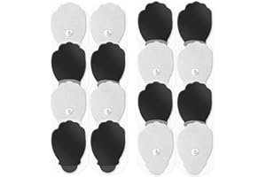 Easy@Home Tens Machine Pads 16 2x3 Reusable Adhesive Electrode TENS Pads Replacement for TENS Electronic Pulse Massager in Hand Shape