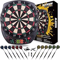 Bersaglio Freccette Elettronico 15 Pezzi KESSER - 15 Freccette E 65 Giochi Per 1-8 Giocatori KESSER Freccette Freccette Elettroniche Con Schermo - 6