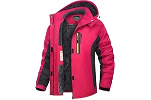TACVASEN Donna Giacca di Transizione Calda Jacket Winter Foderata Trekking Sci con Cerniera Impermeabile