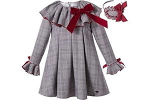 Ju petitpop Girls Red Grey Plaid Christmas Dress 3-4 4-5 5-6 7-8 Years UK Winter Party Occasion Dresses