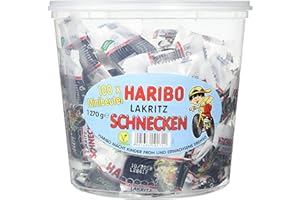 ‎HARIBO Haribo Lakritz Schnecken 100 Minibeutel, 1er Pack (1 x 1.27 kg)