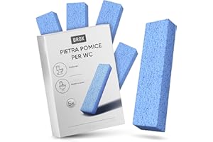 BROX Pumice Stone, pietra per la pulizia di WC, bagno, cucina e cura dei piedi, colore blu (confezione da 5 pezzi)