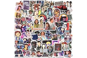 Yezmo Stranger Things Pegatinas 100 Unidades US TV Stickers Stranger Things Season 4 Pegatinas de Vinilo Impermeables para Botellas de Agua Laptop monopatín Regalos para Adulto Adolescente y niño