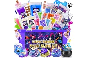 Hapikids Slime para Niñas 6 7 8 9 10 11 12 Años, Regalos Niña 6-12 Años Galaxy Slime Kit Juguetes Niña 6-12 Años Manualidades para Niñas Activador Slime Fluffy Regalos de Cumpleaños para Niños