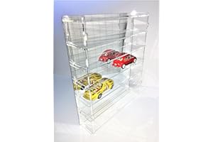 Técnicas Láser 1:24.4.2L6B/12.E Vitrina De Metacrilato, Transparente/Fondo Espejo, Montada mide 50x43x9 cm (altoxanchoxfondo), Set de 11 Piezas