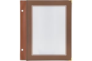 Securit® inserts pour protège-menus A5 marron gamme Wood, lot de 5 inserts double-face