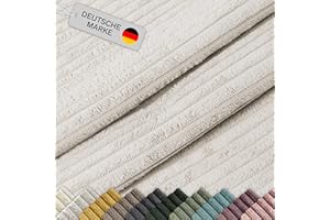 Lycce Cordstoff Meterware | 35.000 Scheuertouren | Tierfreundlich & kratzresistent | 1 lfm x 1,40 m breiter Polsterstoff für Möbel, Kissenbezüge und andere DIY Projekte | 360 g/m² | beige