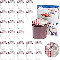 MamboCat Set van 25, 230 ml, inmaakpotten Twist-Off-deksel houten hart geruit gratis receptenboekje | inkoken & conserveren | geschikt voor de oven MamboCat Set van 25, 230 ml, inmaakpotten Twist-Off-deksel houten hart geruit gratis receptenboekje | inkoken & conserveren | geschikt voor de oven