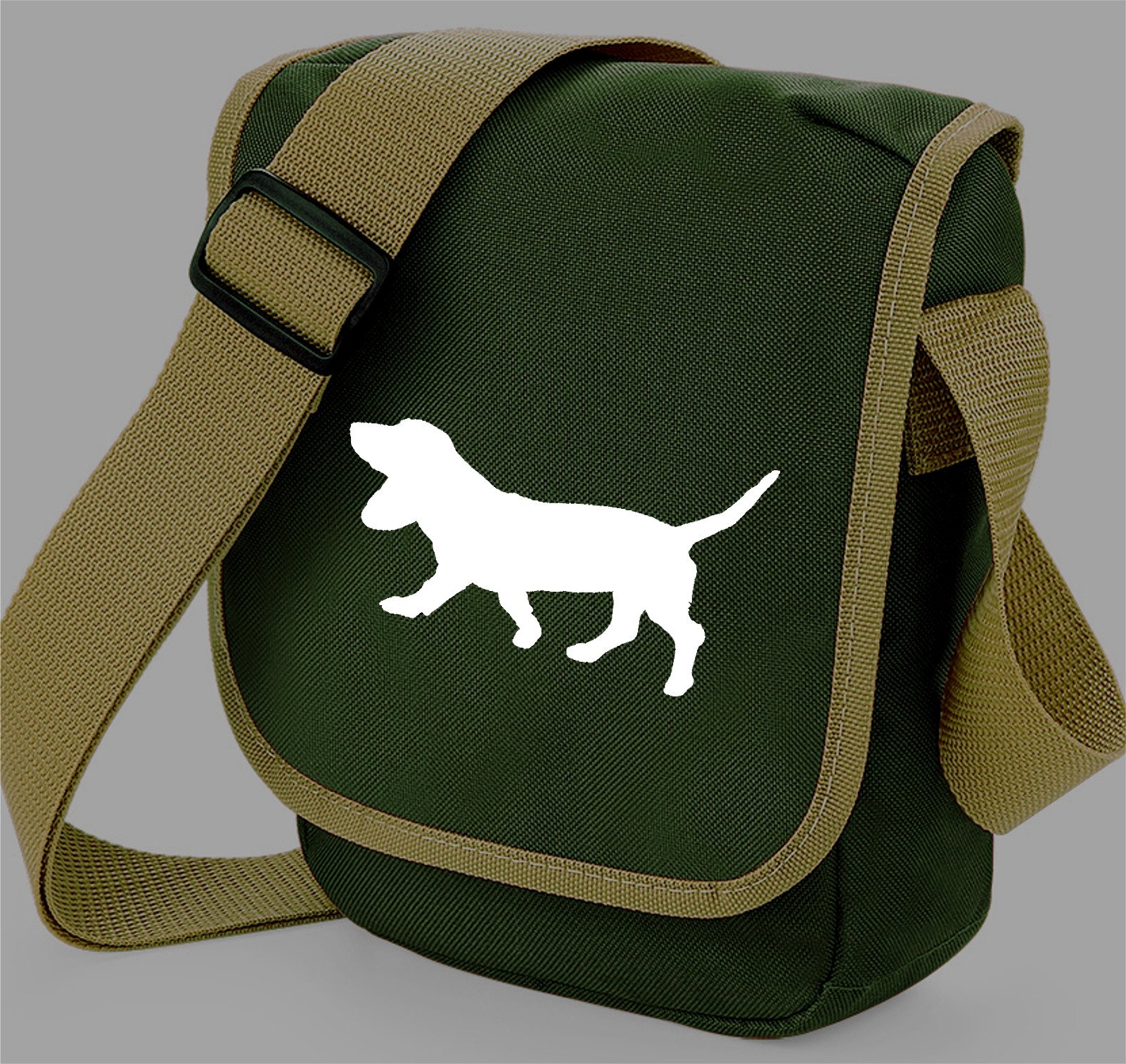 Basset Hound Dog Bag Reporter Bag Shoulder Bag Basset Silhouette Basset Hound Gift Choice of
