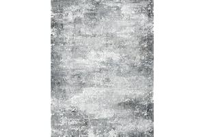 PONY DANCE Dywan do sypialni, 120 x 160 cm, cieńszy i miękki dywan z krótkim włosiem, nadaje się do prania w pralce, do salonu/jadalni/kuchni, szara intuicja