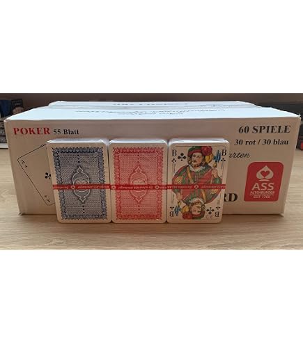 Carte Da Gioco SKAT ASS Altenburger, Mazzo Francese, 10 Pezzi In Scatola Pieghevole