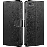 Vakoo Wallet Serie Handyhülle für iPhone SE 2020 Hülle, iPhone 7 Hülle, iPhone 8 Hülle - Schwarz - 4.7 Zoll