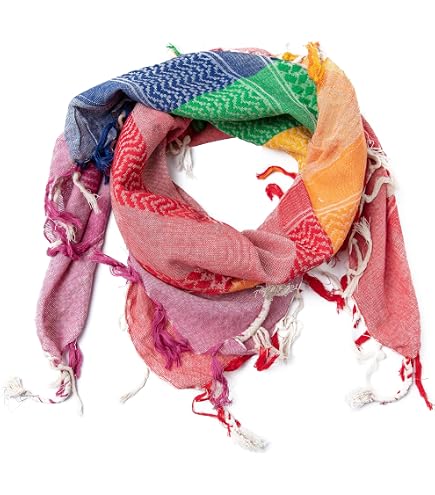 Sciarpa Arafat Kefiah Palestinese 100% Cotone - Shemagh Nero E Grigio