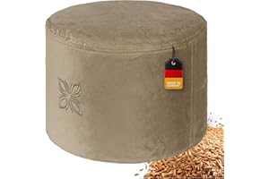 ‎OMNANA OMNANA® Cushy™ Meditationskissen rund – Sitzkissen 10cm/15cm/20cm hoch – Velvet Yogakissen mit Dinkelfüllung – Samt Bodenkissen, Kissen für Meditation & Entspannung – Made in Germany