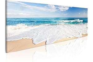 CUADROS B&D XXL murando Cuadro en Lienzo Mar Playa 1 parte Impresión en Material Tejido no tejido cuadro de pared impresión artística fotografía imagen gráfica decoración Naturaleza Paisaje