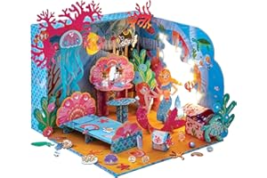 Janod Magic Ocean - Pokój z syrenkami - ręczne rzemiosło - dekoracja do tworzenia - świat małej syrenki - gra dla dzieci od 8 lat (JURATOYS J09139)
