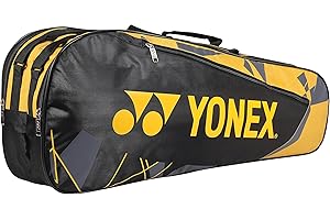 YONEX Bolsa de bádminton BT5 | 2 Compartimentos con Cremallera para Almacenamiento de 3 Raquetas y Ropa |