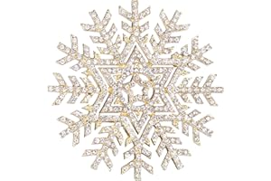 EVER FAITH Österreichischer Kristall Elegante Schneeflocke Stern Brosche Pin Klar