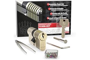 MULTIPICK Trainings Cylinder Lockpicking Set - [incl. 50-PCE Pinning Kit] Lock Picking Kit - Lock Pick - Lock Picks - Lockpicking Sets - Lockpicking Training Set & Lock Picking Set for Beginners