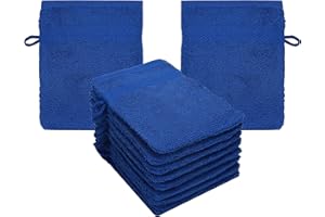 Betz Premium Lot de 10 Gants de Toilette en éponge lavettes pour Le Visage en 100% Coton Gant de Toilette pour bébé Couleur Bleu