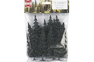 Busch Environnement - BUE6475 - Modélisme Ferroviaire - 10 Sapins Argentes - Echelle HO