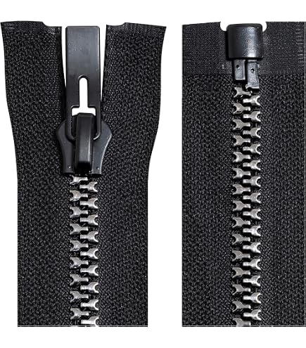Fermeture éclair Séparable #20 – 90 Cm, Maille Large 14mm – Pour Manteau, Doudoune, Sac, Tente – Noir