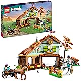 LEGO Friends La Scuderia di Autumn con 2 Cavalli Giocattolo, Carrozza e Accessori per l'Equitazione, Fattoria con Animali, Re