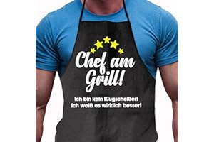 Shirtoo Grillschürze Besserwisser - Lustiges Geschenk für Männer und Grillmeister
