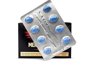 BRN FACTORY Compresse blu ad alto dosaggio per uomo: 16 pezzi. Ingredienti attivi a base naturale. Risultati intesi per una forza migliorata e progressi accelerati (Pillole vegane)