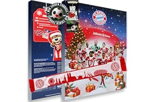 FC Bayern München Adventskalender inkl. Autogrammkarten und Poster - Plus Schal FCB