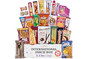 Eastanbul International Snack Box, 25 Full-Size Foreign Snack Box, Exotic Turkish Snacks From Around The World International Snacks, Sweet, Savory, Chewy, Crunchy Gift Box