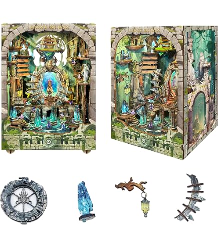 DIY Book Nook Atlanta Deep-Sea Explorer – Kit Casa In Miniatura Sottomarina Con Luci LED, Musica E Scenario Rotante, 315 Pezzi - 3