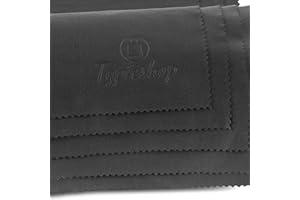 TYPICSHOP Panni in microfibra grandi per la pulizia di occhiali, TV, LCD, fotocamere, iPad, iPhone, tablet, smartphone, 30 x 30 cm (5, nero)