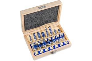 S&R Milling Cutter Set HM Shaft 8mm Wooden Case Forged Tool Steel Cutting Plates Carbide in Wooden Box