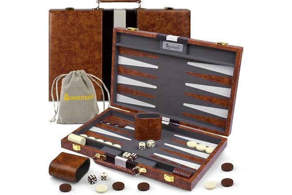 Backgammon - Backgammon set för vuxna och barn - Resenär och kompakt, 32 st bräda i ett set