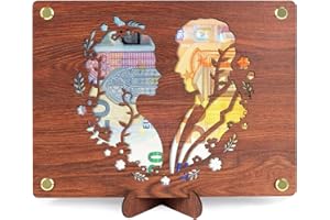 ARTREE Hochzeitsgeschenke für Brautpaar Geld Hochzeitsgeschenk aus Holz, Kreatives Hochzeitskarte Holz mit Ständer, Geldgeschenk Hochzeit, Geldgeschenke Verpackung zur Hochzeit