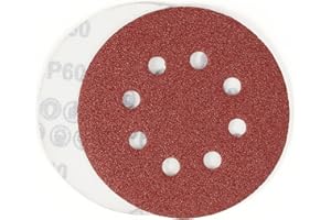 Toowood 15pcs 125mm Sanding Discs, 8-Hole Dustless Hook & Loop Sandpaper, 60 Grit Professional Abrasive Discs for Orbital Sander, Woodworking and Auto Body Refinishing