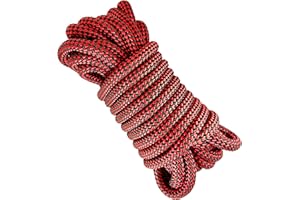 GOPEU 12MM Cuerda de poliéster Alta tenacidad. 10M. Rojo&Negro