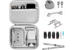 FPVtosky Mini 4K Case 7 in 1 Kit for DJI Mini 4K/2 SE Drone Accessory Carry Bag with Landing Gear, Joystick and Joystick Protection, Propellers, Propeller Holder