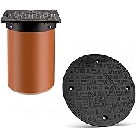 Kontrollschacht Telskopabdeckung Kanalschacht- Deckel Ø 315 mm eckig geschlossen Rohr 50 cm 3 T 30 kN KG Verschluß…