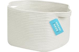 OrganiHaus Cesto portaoggetti intrecciato bianco sporco, cestino portaoggetti per bambini, 35 x 23 cm