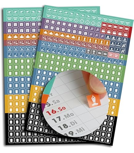 Ensemble D'autocollants De Calendrier Colorés - 560 Autocollants Pour