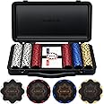 SLOWPLAY Nash 14 Grams Clay Poker Chips Set for Texas Hold’em, 300 PCS [Blank Chips] Features a High-end Chip case with Extra Durable German Polycarbonate Shell, for Poker Players