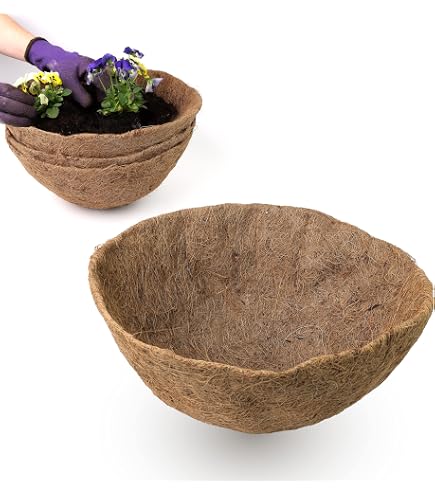 DIVCHI Jute-Einlage Für Hängekörbe – 30,5 Cm, Grau, Natürliches Material, Wasserspeichernd