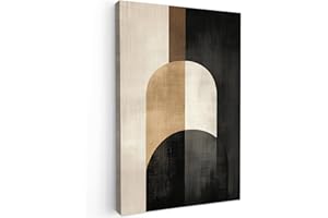 MuchoWow© Impression sur Toile Decoration Murale Peinture 60x90 cm Tableaux Art Décoratif Muraux Décoration Chambre Géométriques - Formes - Blanc